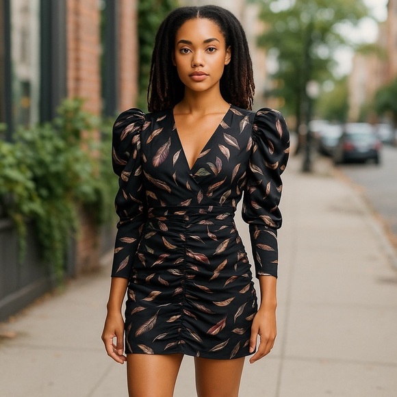 RACHEL ZOE BLACK SLOANE FORMAL COCKTAIL RESORT SHIMMER MINI DRESS SZ 6 NWT - Picture 1 of 15